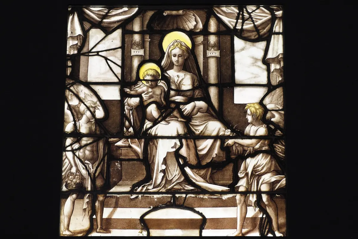 Un vitrail au musée de la Renaissance d'Écouen