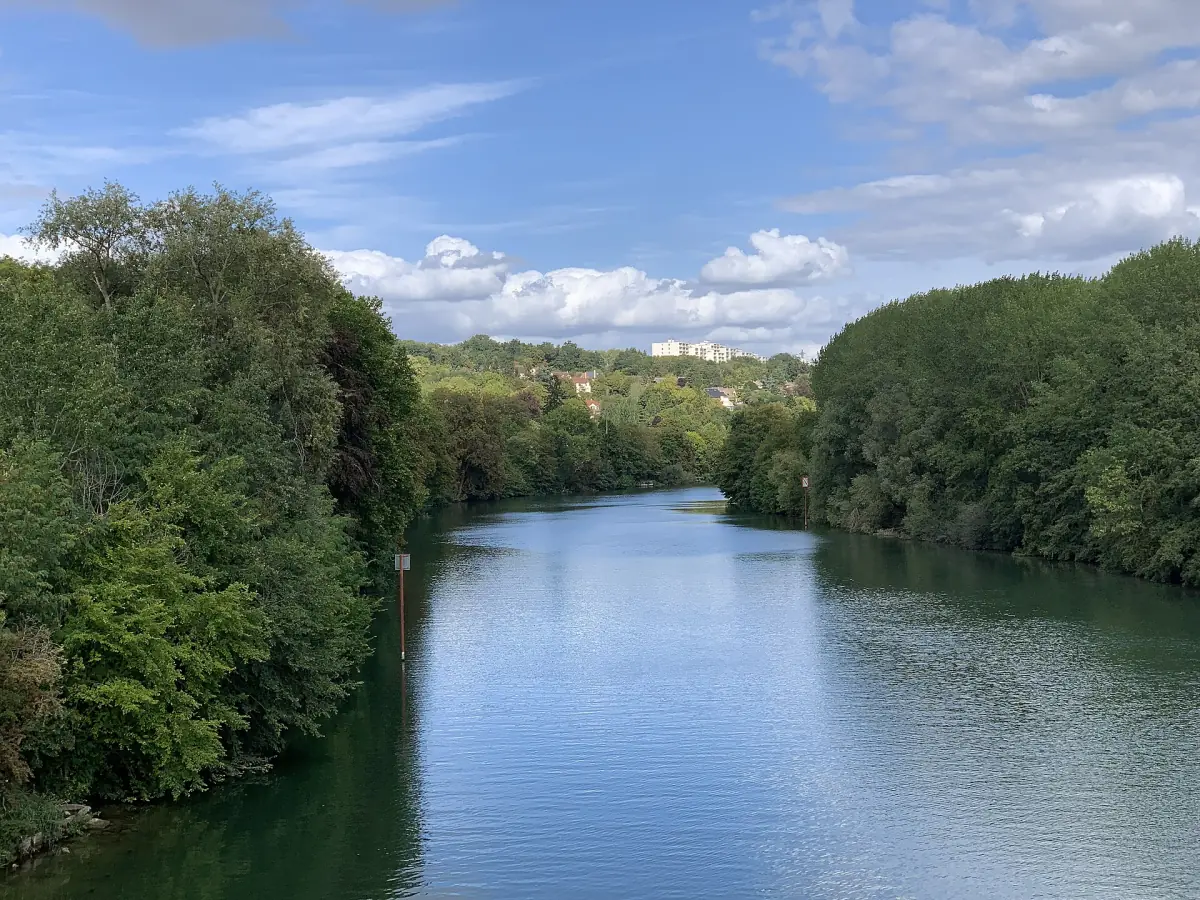 L'Oise vue depuis une passerelle